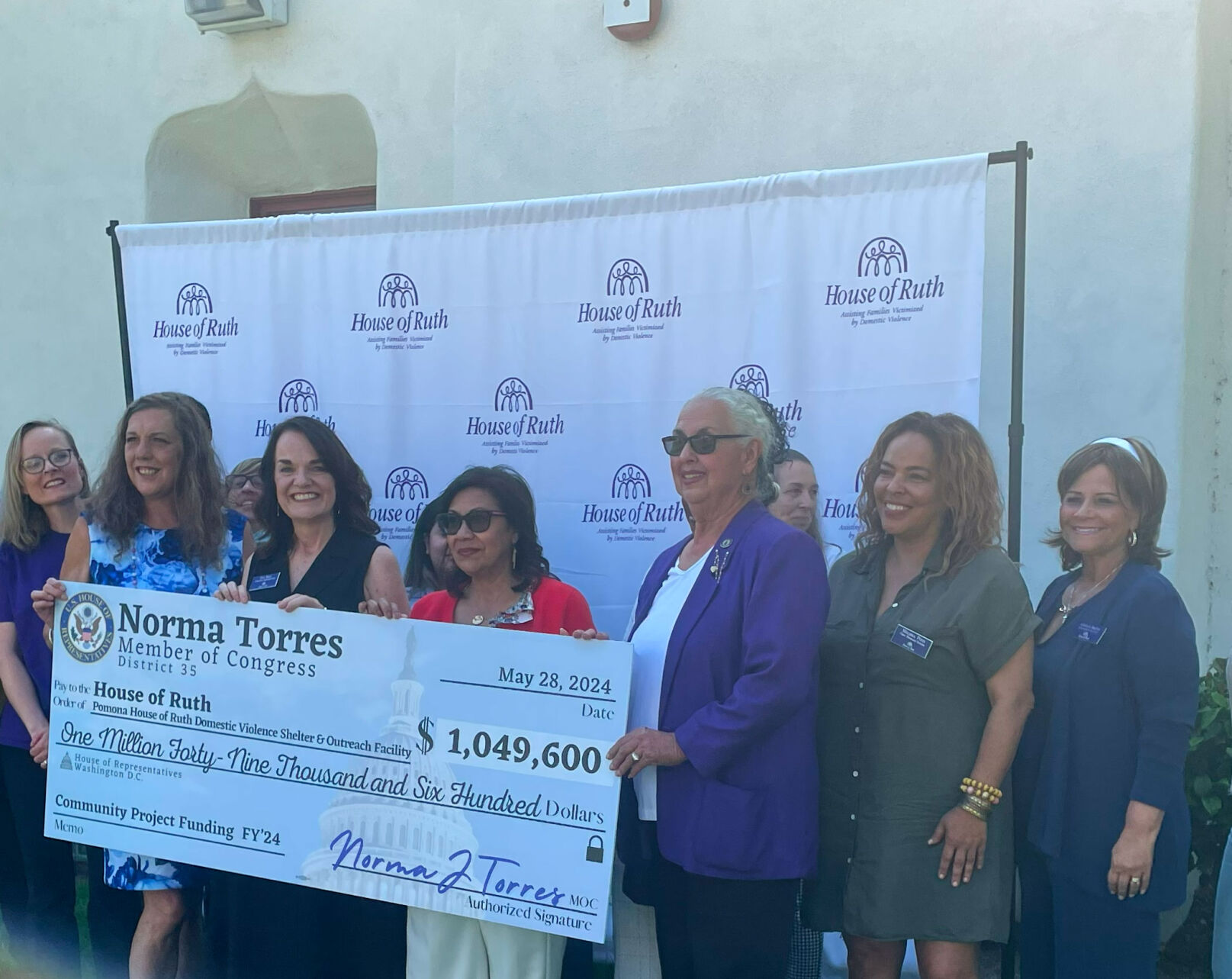 Norma J. Torres and House of Ruth employees